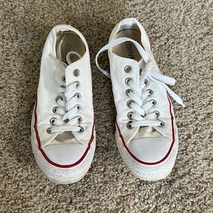 White Lowtop Converse - Women’s 6.5